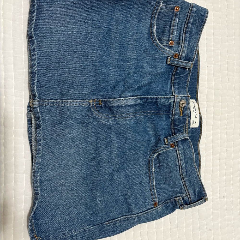 Abercrombie & Fitch Blue Denim Mini Skirt